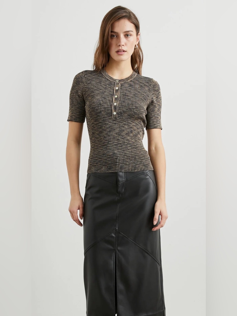 Rails Faux Leather Pencil Skirt Jennifer Short/Midi
